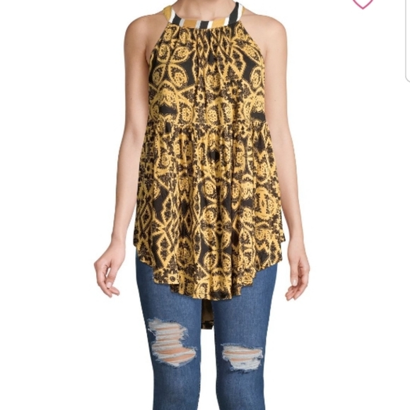 Free People Tops - FINAL SALE!!! Mimi tunic black combo size S